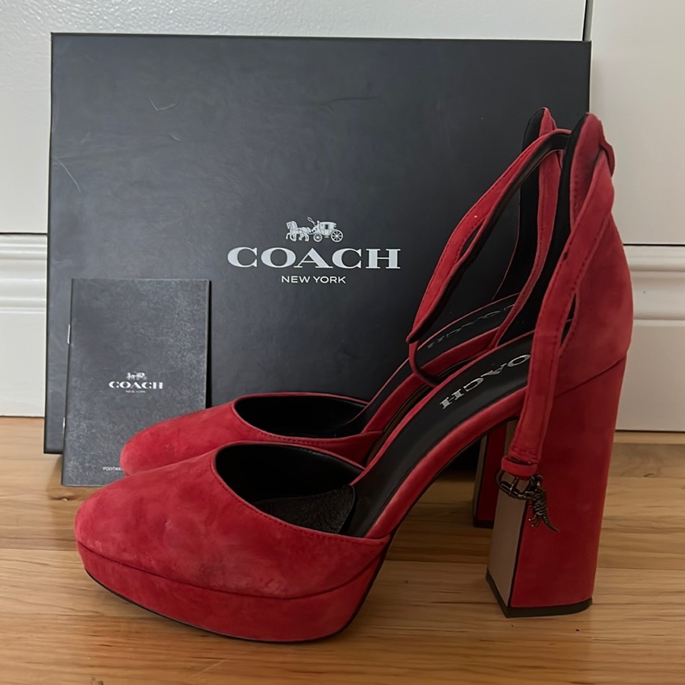Size 10 coach red heels
